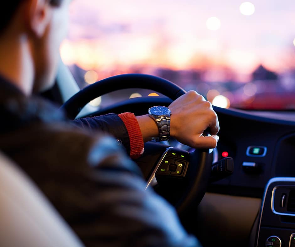 man driving
